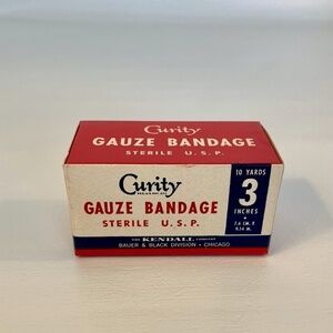 Vintage 1950's CURITY Gauze Bandages Bauer & Black Medical Supplies Sealed MINT!